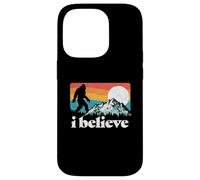 I Believe! Funny Retro Bigfoot Mountains Custodia per iPhone 14 Pro