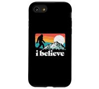 I Believe! Funny Retro Bigfoot Mountains Custodia per iPhone SE (2020) / 7/8