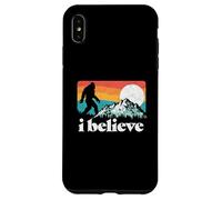I Believe! Funny Retro Bigfoot Mountains Custodia per iPhone XS Max