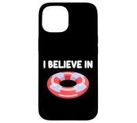 I Believe in Pool Floaties Zattera Summer Party Ocean Water Fun Custodia per iPhone 15