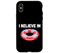 I Believe in Pool Floaties Zattera Summer Party Ocean Water Fun Custodia per iPhone X/XS