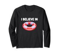 I Believe in Pool Floaties Zattera Summer Party Ocean Water Fun Maglia a Manica