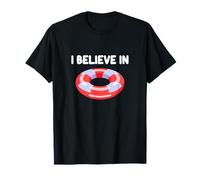 I Believe in Pool Floaties Zattera Summer Party Ocean Water Fun Maglietta