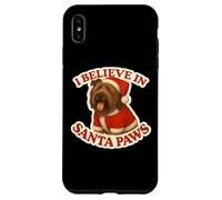 I Believe In Santa Paws Briard Cane Mamma Papà Proprietario Natale Custodia per iPhone XS Max