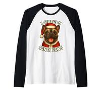 I Believe in Santa Paws Bulldog Francese Mamma papà Natale Maglia con Maniche Raglan