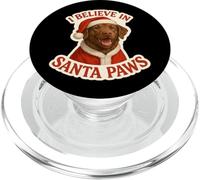 I Believe In Santa Paws Chesapeake Bay Retriever Natale PopSockets PopGrip per MagSafe