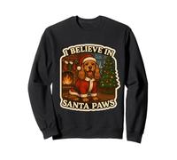 I Believe in Santa Paws Cocker Spaniel Cane Mamma papà Natale Felpa