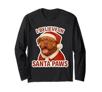 I Believe in Santa Paws Dogue de Bordeaux Cane Natale Natale Maglia a Manica