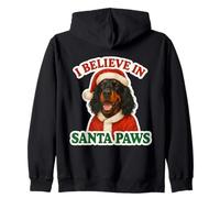 I Believe in Santa Paws Gordon Setter Cane Mamma papà Natale Felpa con Cappuccio