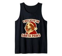 I Believe in Santa Paws Setter Irlandese Rosso e Bianco Natale Canotta