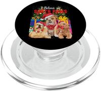 I Believe In Santa Paws - Simpatici cani che indossano cappelli natalizi PopSockets PopGrip per MagSafe