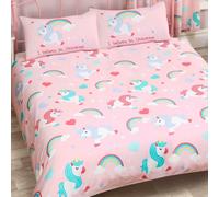 I Believe IN Unicorn Set Copripiumino Doppio Arcobaleni Bambini Bedding New