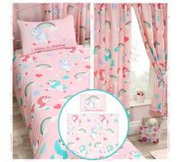 I Believe IN Unicorn Set Copripiumino Singolo & Tende Coordinate 183cm Goccia