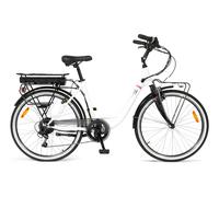 i-Bike City Easy Flow Bianco Acciaio 66 cm (26 ) 24 kg Litio - Nouvo