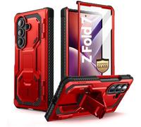 i-Blason Armorbox Cover per Samsung Galaxy Z Fold 7 con Supporto [Pellicola in Vetro Temperato] [Protezione Cerniera] Custodia Ultra-Resistente Antiurto a Protezione Totale per Z Fold 7 (Rosso)
