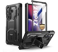 i-Blason Armorbox Cover per Samsung Galaxy Z Fold 7 con Supporto [Pellicola in Vetro Temperato] [Protezione Cerniera] Custodia Ultra-Resistente Antiurto a Protezione Totale per Z Fold 7 (Nero)