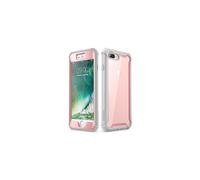 i-Blason Case for iPhone 8 Plus/iPhone 7 Plus, [Ares] Full-Body Rugged Clear Bumper Case with Built-in Screen Protector (Pink)