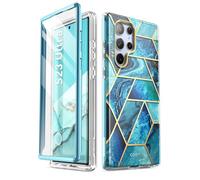 i-Blason Cover [Cosmo] per Samsung Galaxy S23 Ultra 5G 2023, Custodia Protettiva Sottile per Tutto il Corpo Elegante con Proteggi Schermo Integrato (Blu)