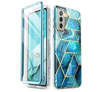 i-Blason Cover glitterata per Samsung Galaxy S22 (6.1"), 5G, custodia protettiva lucida a 360 gradi, con protezione schermo integrata 2022 edizione (Ocean)