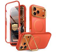 i-Blason Cover per iPhone 17 Pro 6.3'' con Supporto Integrato MagSafe [Pellicola Temperata 9H] [Protezione Militare] [Pulsante Controllo Fotocamera] Custodia Magnetica a Copertura Totale (Corallo)