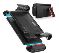 i-Blason Cover per Nintendo Switch 2 2025, Cover Rigida Anti-Impronte Trasparente Opaca, con Impugnatura TPU Comfort Dockabile, Compatibile con Controller Joy-Con e Docking Station (Nero opaco)