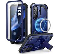 i-Blason Cover per Samsung Galaxy S26 MagSafe con Supporto Metallico Regolabile, Proteggi Schermo Integrato, Custodia Resistente a Corpo Intero per Samsung S26 da 6,3 pollici (Blu)