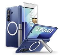 i-Blason Cover Trasparente per Samsung Galaxy Z Fold 7 con Supporto [Compatibile con MagSafe] [Pellicola in Vetro Temperato] [Protezione per Cerniera] Custodia Magnetica per Z Fold 7 (Clear)