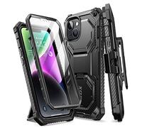 i-Blason Custodia per iPhone 14 (2022) / iPhone 13 (2021) 6,1 pollici con protezione schermo integrata, supporto a clip per cintura [Armorbox] protezione antiurto a 360 gradi (nero)