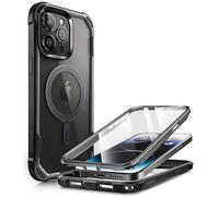 i-Blason Custodia per iPhone 15 Pro MAX Compatibile con MagSafe Bumper Case Trasparente Custodia Resistente [Ares] con Pellicola Protettiva Schermo Mobile Cover per iPhone 15 Pro MAX 2023, Nero