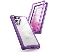 i-Blason Custodia trasparente per Samsung Galaxy S22 Ultra (6,8"), 5G, robusta, robusta, senza pellicola protettiva integrata per display 2022 (viola)