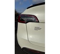 I Bought This Before Elon WENT CRAZY - Adesivo per auto Tesla in vinile bianco e nero