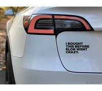 I BOUGHT THIS BEFORE ELON WENT CRAZY - Il design originale di Sons of Battery dai media circa 11 x 5,5 cm - 13 colori - Anti Elon Adesivo per auto in vinile (nero lucido)