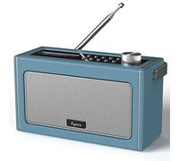 i-box Radio Portatile Epoca, Radio Dab/Digitale Cassa Bluetooth con Radio FM, Vintage e Ricaricabile con Speaker Stereo, Radiosveglia e Porta per Cuffie para MP3, 60 Preselezioni e Alimentazione USB