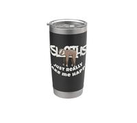 I bradipi mi rendono felice | Cozy Sloth Bicchiere termico in acciaio inox doppia parete