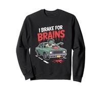 I Brake for Brains Halloween Felpa