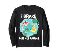 I Brake for Koi -Funny Koi Fish Lover & Pond Enthusiast Maglia a Manica