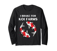 I Brake for Koi | Funny Koi Fish Lover & Pond Enthusiast Maglia a Manica