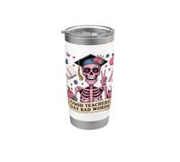 I bravi insegnanti dicono parolacce Skeleton Teacher Halloween divertente Bicchiere termico in acciaio inox doppia parete
