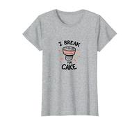 I Break for Cake: Whimsical Dessert Lover's Maglietta, Donna, Grigio Melange, XL
