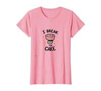 I Break for Cake: Whimsical Dessert Lover's Maglietta, Donna, Rosa, 3XL