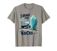 I Break for Rocks Rockhounding Cercatore Minerali Maglietta