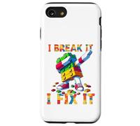 I Break It I Fix It Funny Blocks Bricks Toy Master Builder Custodia per iPhone SE (2020) / 7/8