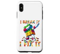 I Break It I Fix It Funny Blocks Bricks Toy Master Builder Custodia per iPhone XS Max