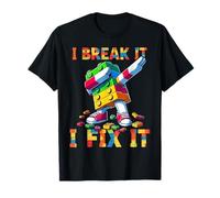 I Break It I Fix It Funny Blocks Bricks Toy Master Builder Maglietta