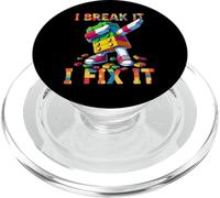 I Break It I Fix It Funny Blocks Bricks Toy Master Builder PopSockets PopGrip per MagSafe