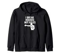 I Break Rounds Not Rules Boxing Mindset Citazione Felpa con Cappuccio