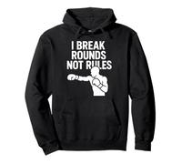 I Break Rounds Not Rules Boxing Mindset Citazione Felpa con Cappuccio