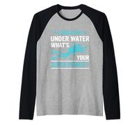 I Breathe Under Water Funny Scuba Dive Diver Diving Maglia con Maniche Raglan