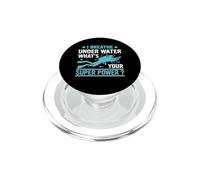 I Breathe Under Water Funny Scuba Dive Diver Diving PopSockets PopGrip per MagSafe