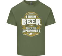 I Brew Beer Qual È Il Tuo Superpotere? Alcohol Uomo Cotone T-Shirt Tee Top